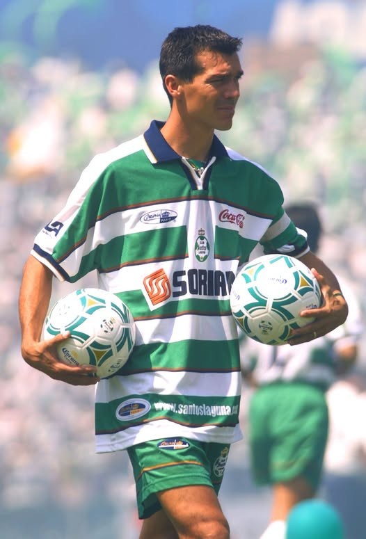 Santos Laguna Jersey Season 2000-2001 Medium #58 BORGETTI Match Worn.