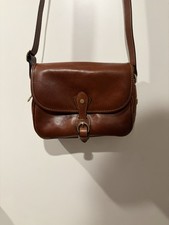 Vera Pelle Made In Italy Brown Genuine Leather Crossbody Bag