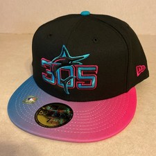 Miami Marlins New Era 59Fifty City Connect AC Cap Hat Size 7 1/2