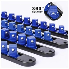 1pcs 360 Swivel Socket Organizer Durable Socket Clip Rail Holder Tool Rack