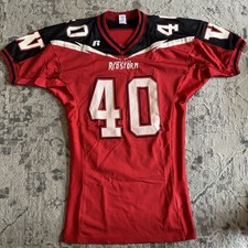 VTG Russell Athletic Whitley Red Storm Game Used Football Jersey L #40 USA Made