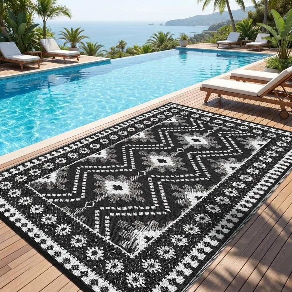 8x10/ 9x12/ 9x18 FT Waterproof Outdoor Plastic Straw Mat