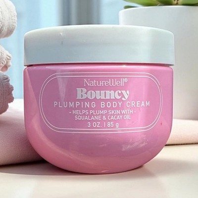 NatureWell Bouncy Plumping Body Cream Squalane & CacAy Oil 3 oz / 85 g