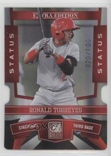 2010 Donruss Elite Extra Edition Status Red Die-Cut /100 Ronald Torreyes #92 5y3