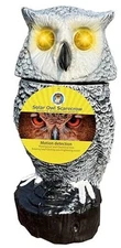 Snowy Solar Owl With Motion Detector, Flashing Eyes, Spinning Head, Realistic 