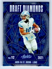 2025 Absolute Football - Amon-Ra St. Brown - Draft Diamonds - Lions - #DD-ASB