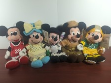 NWT Walt Disney World BEANIE BEAN BAG PLUSH MICKey And Minnie Mouse Lot Of 5
