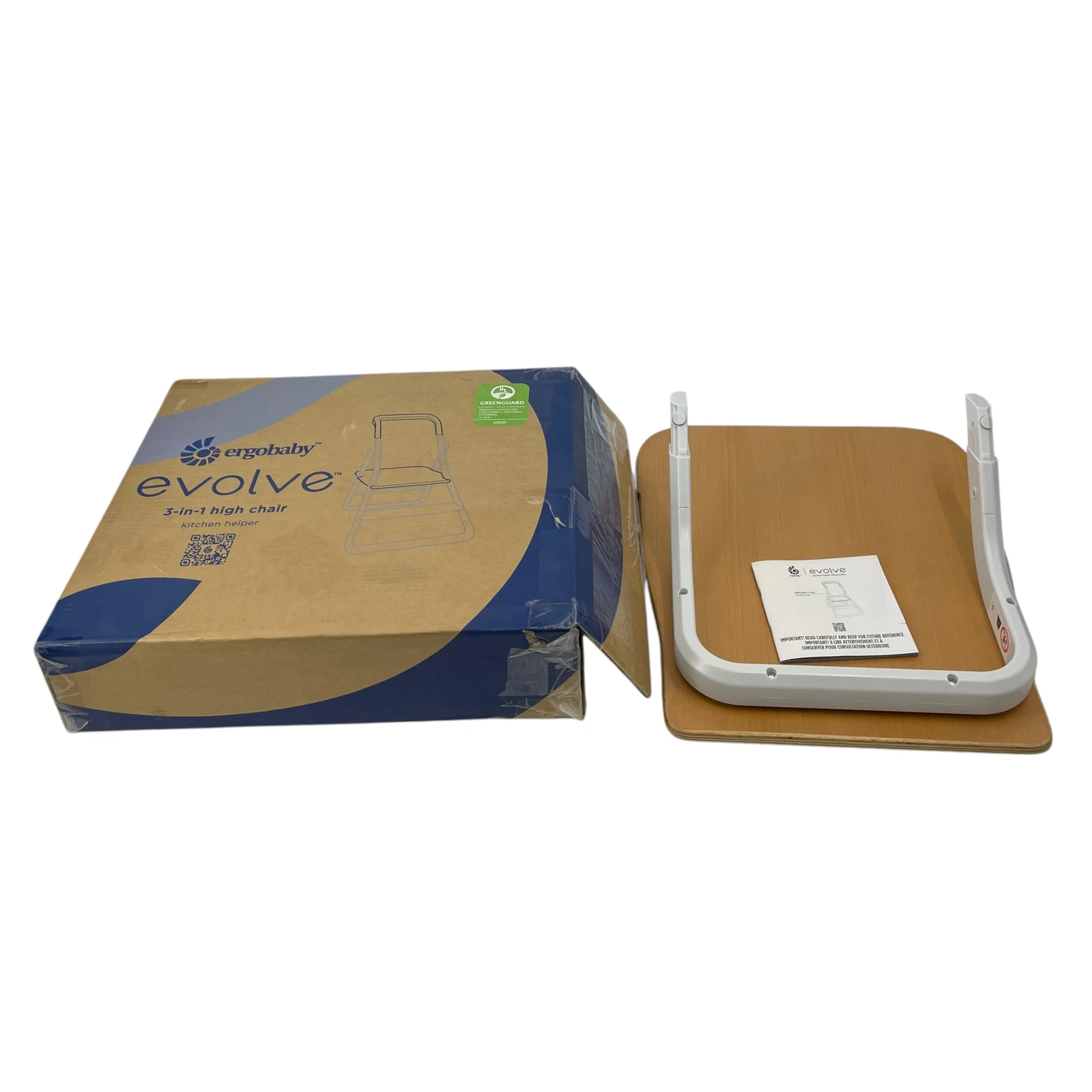 Ergobaby Evolve Kitchen Tower Stool Add-On Natural Wood - Deck & Handle #NO6751