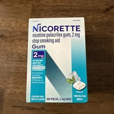 Nicorette OTC Stop Smoking Nicotine Gum, 2mg, 100ct - 775000 