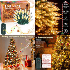 NEW 150 Bulbs Musical Christmas Lights with Music, Singing Christmas Tree Lights