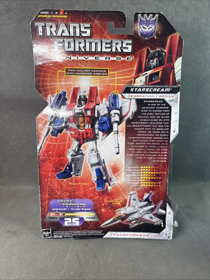 Transformers Universe Starscream 25th Anniversary Action Figure Hasbro *READ - Image 4 of 4