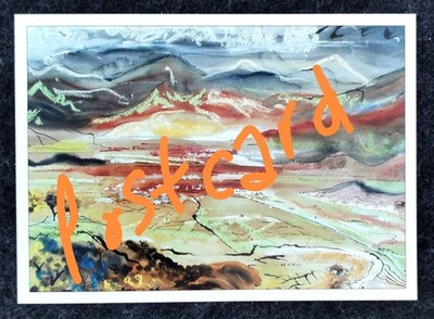 Luke Piper ''Blick von Pokhara Lodge, Nepal'' große ungelaufene Kunst Postkarte