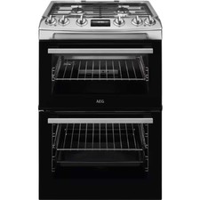 Image of AEG Gas Double Oven Cooker - CGX6130ACM