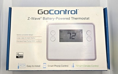 GoControl GC-TBZ48 Z-Wave Battery Powered Thermostat SMART CLIMATE CONTROL