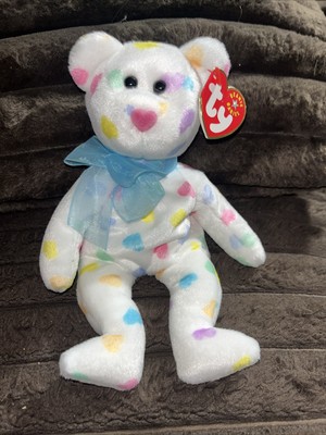 Ty Beanie Baby Kissme the Bear DOB February 7, 2001 MWMT Free