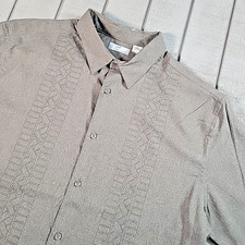 Cafe Luna Dress Shirt Mens Size XL Gray Butto...