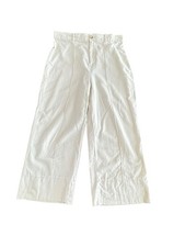 Joie Ethereal Bohemian Linen Blend Wide Leg Crop Pants L Summer Coastal Boxy