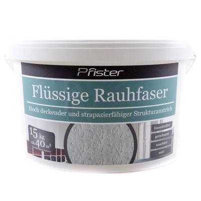 Pfister Flüssige Raufaser Weiß 15kg Strukturfarbe Wandfarbe Innen