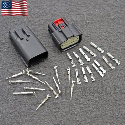 #ad For 12 Pin Wire Connector Harley BLACK Waterproof Sealed Kit MX150 with CPA $16.99