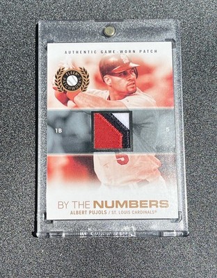 Fleer 2005 Patchworks Albert Pujols Cardinals By the Numbers Patch BTN-AP /99