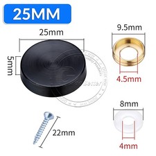 Mirror Screws Cap Screw Brass Chrome Decorative Cover Caps Disc Plate 16mm-40mm