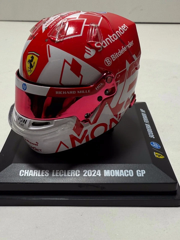 Charles Leclerc 2024 Looksmart Italian GP Helm Ferrari Formel1 F1 1:5 1/5 Modell - Bild 4 von 4