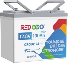 Redodo 12V 100Ah Group 24 Lithium Battery 100A BMS for RV Boat - Good Condition