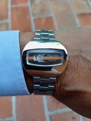 Philip Watch Digital Jump Hour Vintage Not Working - Nicht Funktioniert 