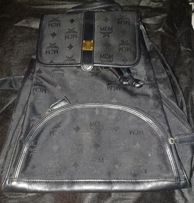 #ad Mcm Black vintage Drawstring Backpack. $70.00