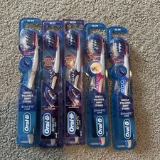 5 Pack Oral-B 3D White Luxe Stain Eraser Removal Toothbrush Manual Medium sealed