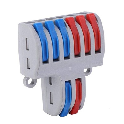 Terminal Block, 5pcs 2 in 6 Out 250V-4KV 32A Reusable Spring Lever Terminal B