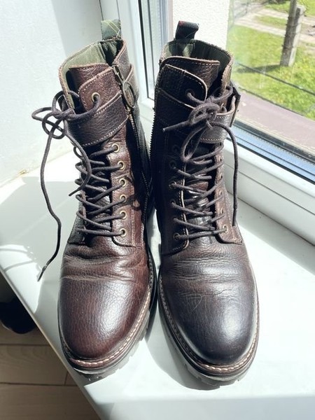Women Barbour Boots Brown Leather 40.5