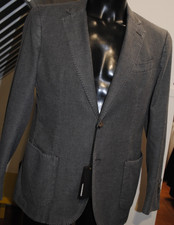 SANTANIELLO SARTORIALE GIACCA TESSUTO COTONE LINO TG 50 450,00 CART. AS2C