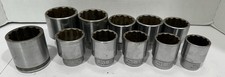 Vintage New Britain 34 Socket Set 1-2 Sockets Breaker Bar.