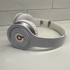 Beats by Dr Dre Solo Wireless Bluetooth Headphones White  Red Tested / Working