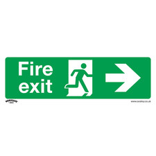 Image of Sealey Safe Conditions Safety Sign Fire Exit Right Self-Adhesive Vinyl SS24V1