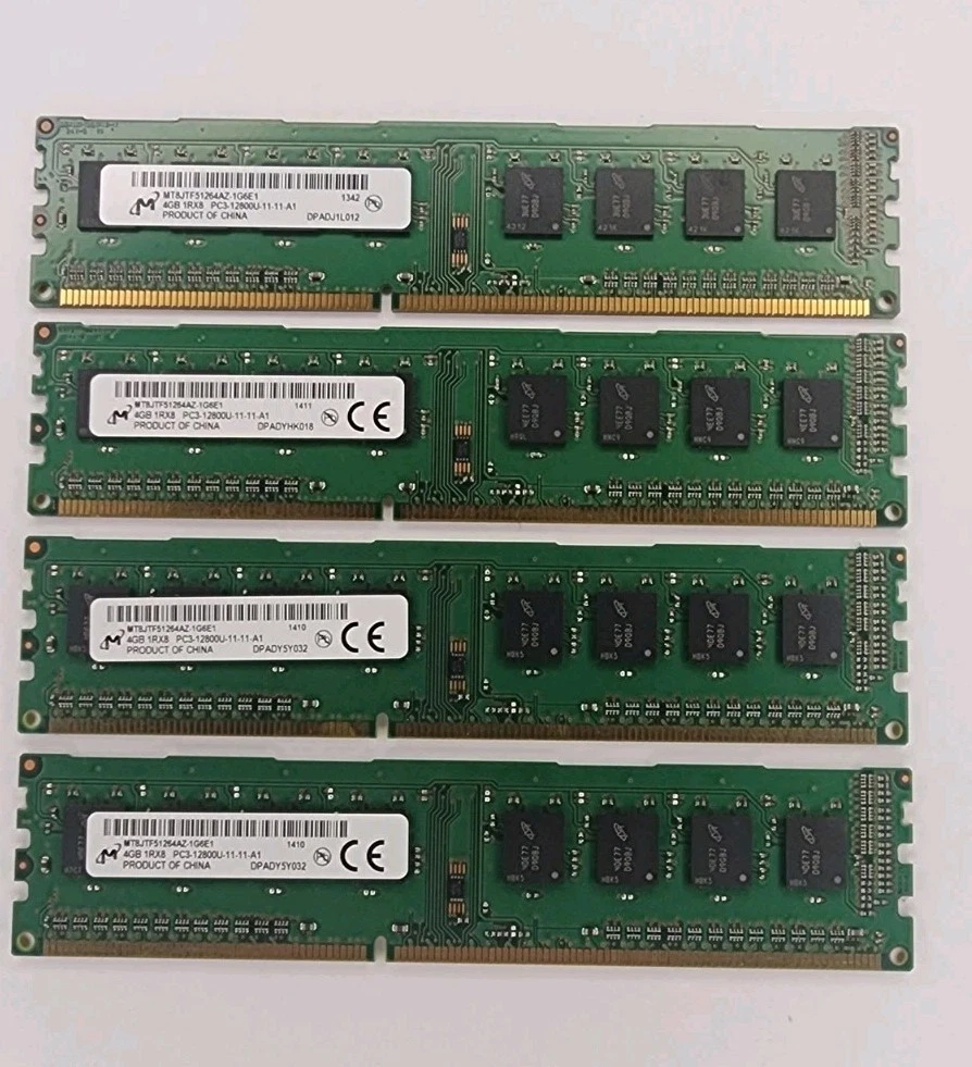 Micron PC3-12800 (DDR3-1600) Computer Memory (RAM) 16 GB Total