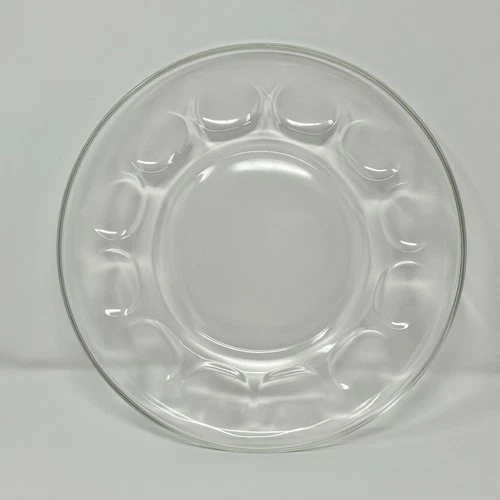 Pyrex Clear Glass Deviled Egg Plate Tray 12 Egg Holder Serving Platter 10" VTG