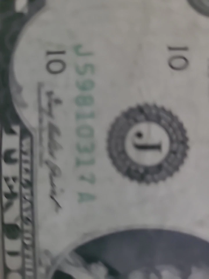 Series 1950 A 10$ Dollar Bill Federal Reserve Note Ten Dollars - Image 4 of 4