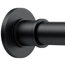 Adjustable Shower Curtain Rod 18-64 Inch, No Drilling, Matte Black