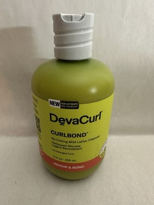 New Deva Curl Curlbond Re-Coiling Mild Lather Cleanser Repair & Bond 12 oz