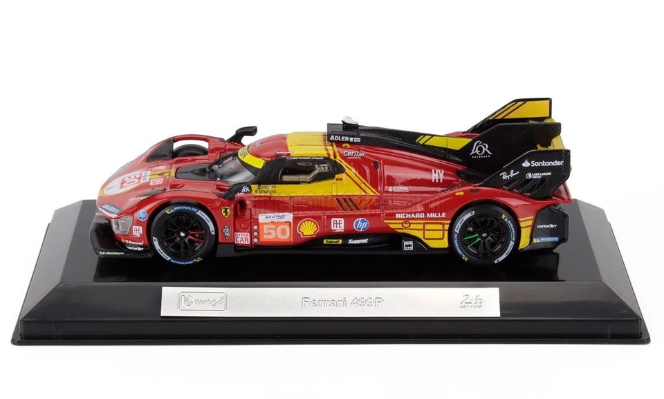 MODELLINO AUTO STATICO BURAGO FERRARI 499P LE MANS 2024 FUOCO VETRINA SCALA 1/43 - Immagine 3 di 4