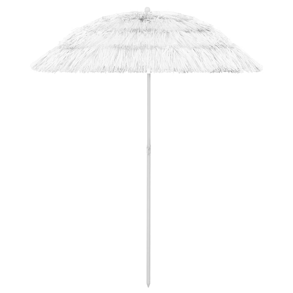 Parasol de plage hawaii 180 cm blanc Helloshop26 pour se protéger du soleil