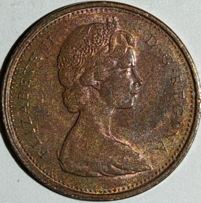 1975 1Cent AU58 ズレエラー Rare***Canada 1975 1 Cent***One Penny***40+Years Old***Die Crack