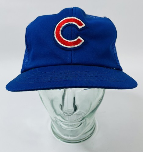 Vintage Chicago Cubs Wilson blau schlicht Logo Snapback Mütze Kappe Made in USA