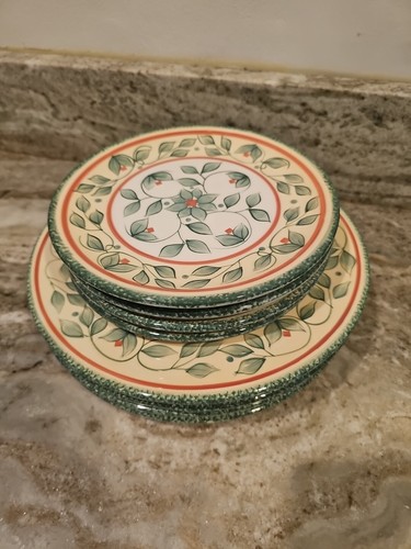 Pfaltzgraff Plates, Garden District Set Of 8, 4 8" salad , 4 10" Dinner Hand Pnt - Picture 4 of 9