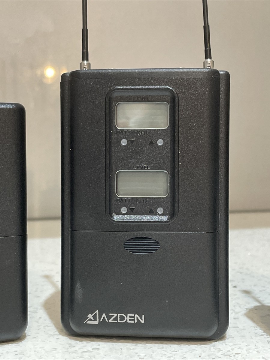 2x AZDEN 35BT UHF Body Pack Transmitter And 1 X Dual Chanel 2x AZDEN 35BT UHF Body Pack Transmitter And 1 X Dual Chanel