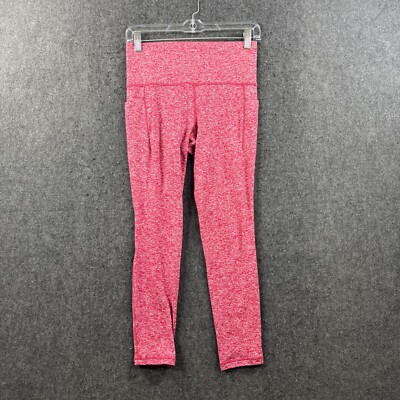 Athleta Salutation Stash Pocket II Leggings Women's Small Heathered Red Softluxe