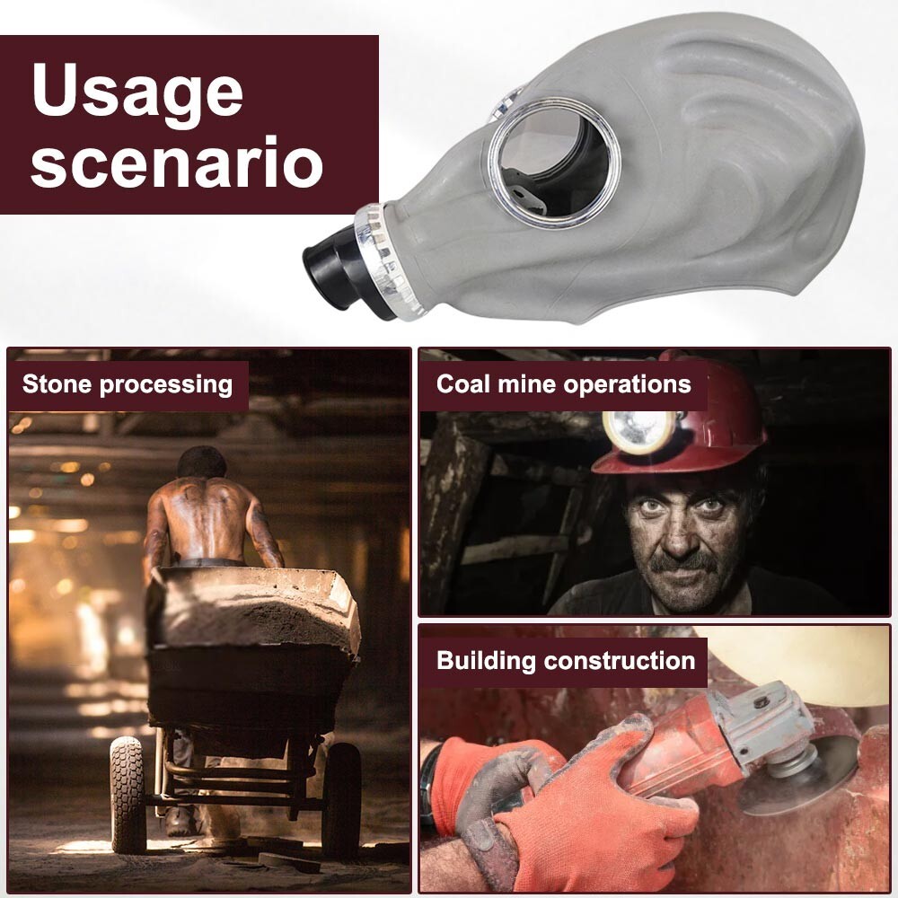 Soviet Era Gas mask GP-5 Full Face mask Grey rubber NEW Size Universal