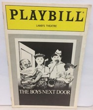 PLAYBILL 1988 THE BOYS NEXT DOOR by Tom Griffin JOHN WYLIE LAURINDA BARRETT